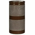 Ex-Cell Kaiser Ex-Cell WR-22R COFFEE 20G Round Gloss Perforated Trash Receptacle 764WR22RCF